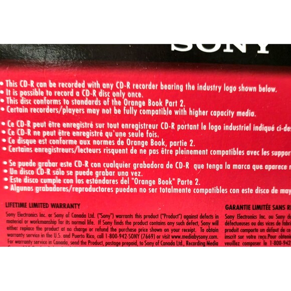 Sony CD-R Music CDs 19 Pack Slim Color Jewel Cases 80 Min 20CRM80LX2 NEW!! - Picture 5 of 6